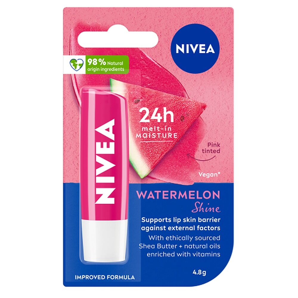 NIVEA 24h Melt-In Moisture Lip Balm Watermelon Shine 4.8g