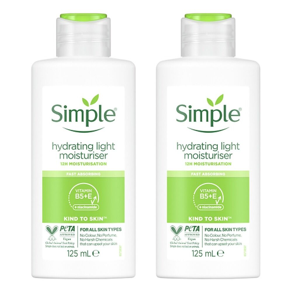Simple Kind to Skin Hydrating Light Moisturiser 125mL Pack of 2