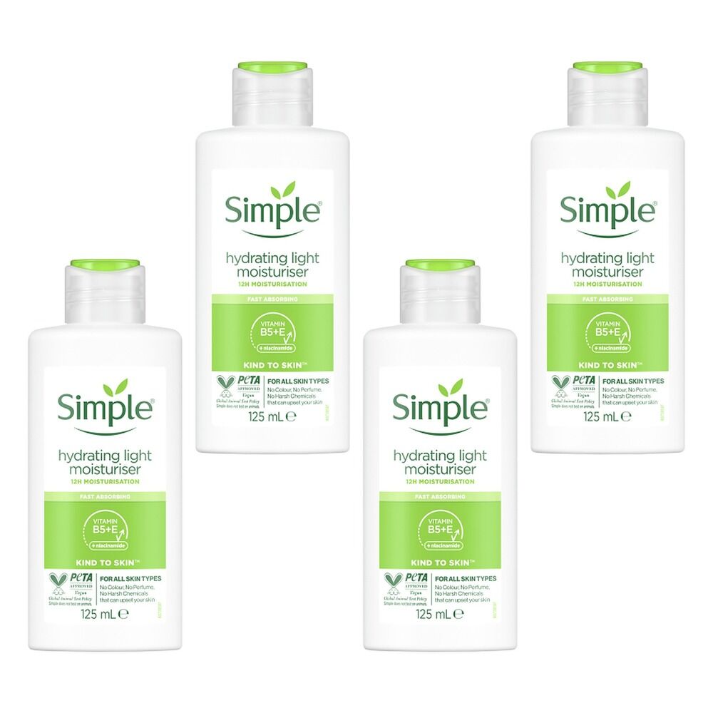 Simple Kind to Skin Hydrating Light Moisturiser 125mL Pack of 4