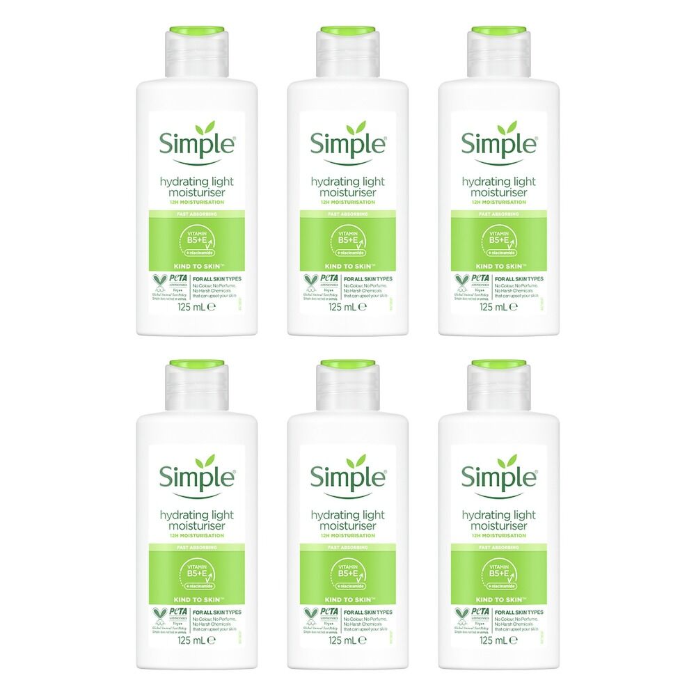 Simple Kind to Skin Hydrating Light Moisturiser 125mL Pack of 6