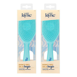Lady Jayne Tangle Pro Wet Detangling Brush Baby Blue, Lilac and Pink Pack of 2
