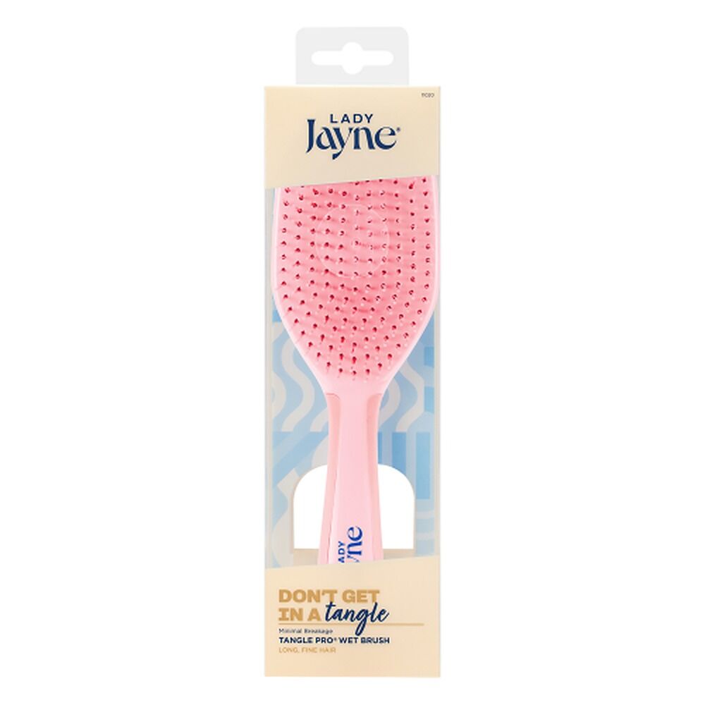 Lady Jayne Tangle Pro Wet Detangling Brush Baby Blue, Lilac and Pink