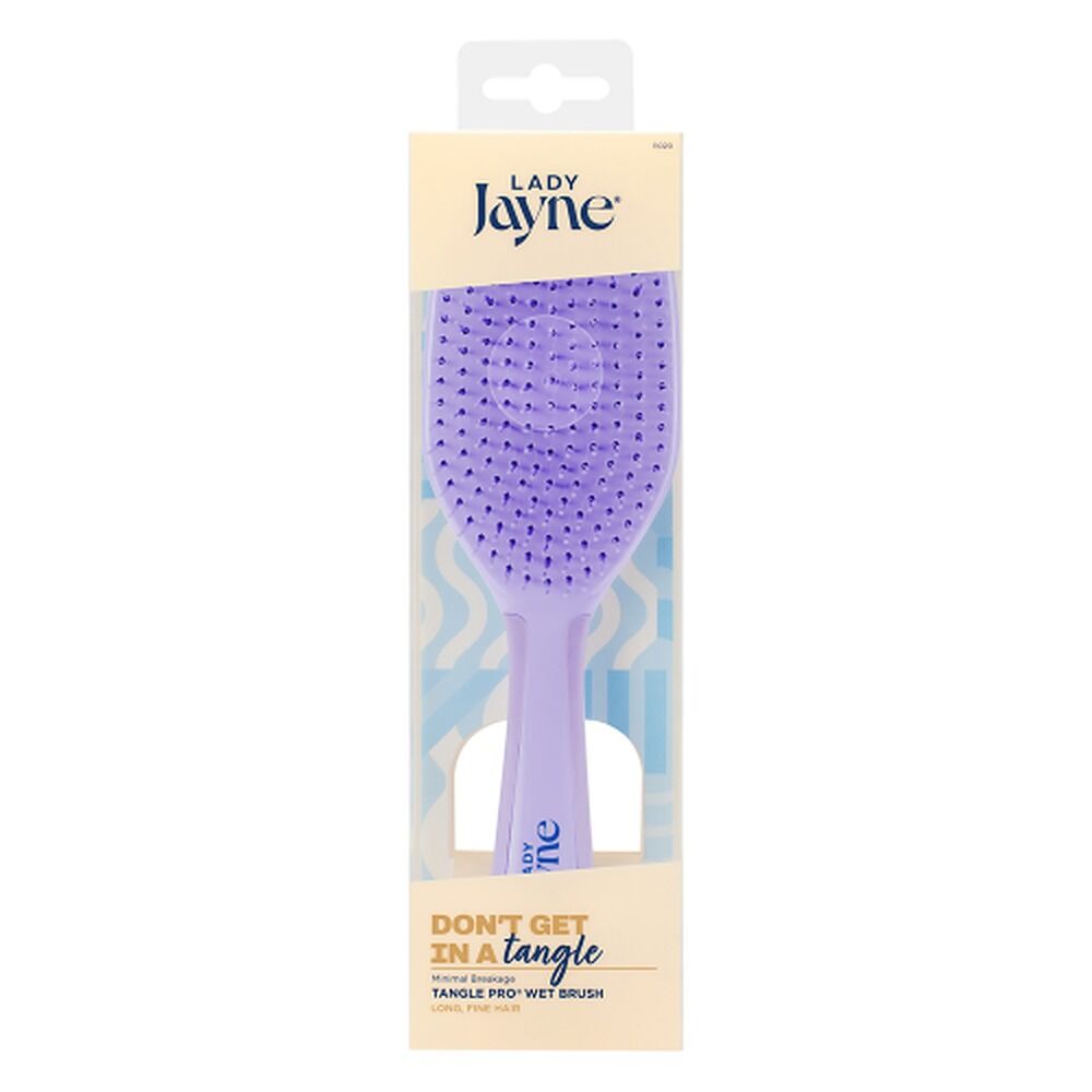 Lady Jayne Tangle Pro Wet Detangling Brush Baby Blue, Lilac and Pink