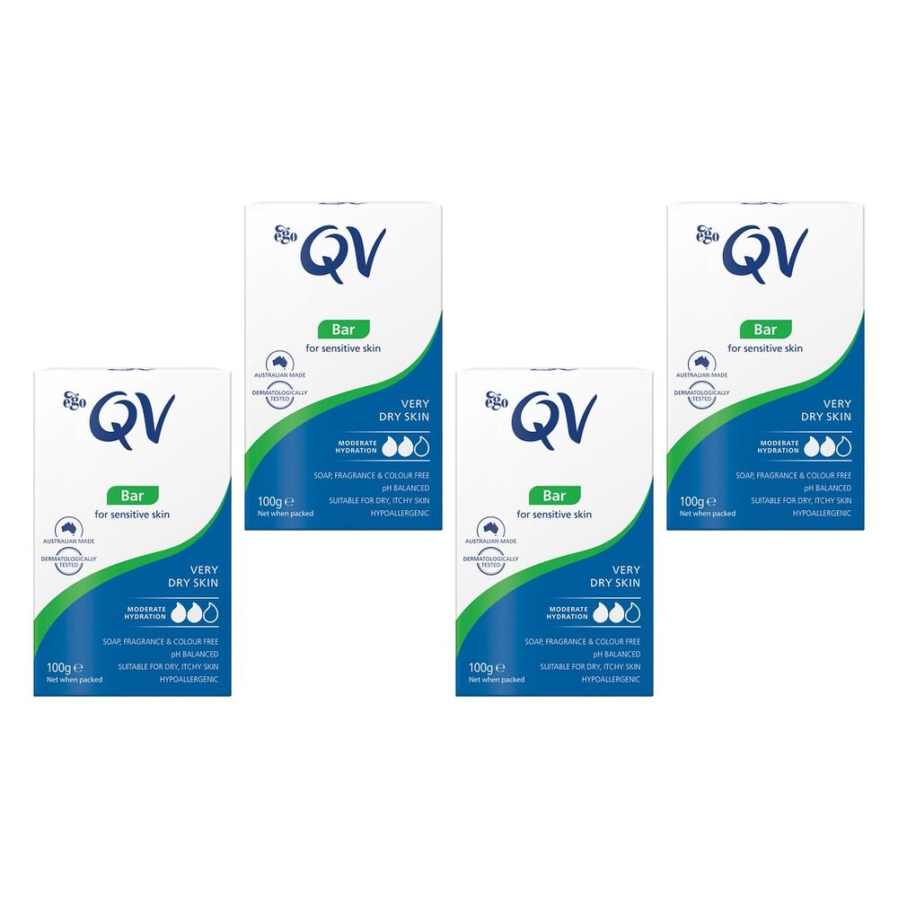 Ego QV Cleansing Bar 100g Pack of 4