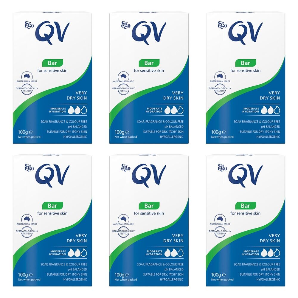 Ego QV Cleansing Bar 100g Pack of 6