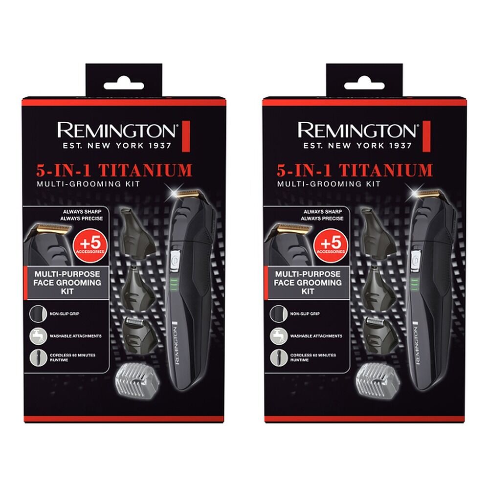 Remington 5-in-1 Titanium Multi-Grooming Kit Pack of 2