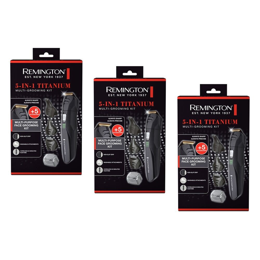 Remington 5-in-1 Titanium Multi-Grooming Kit Pack of 3