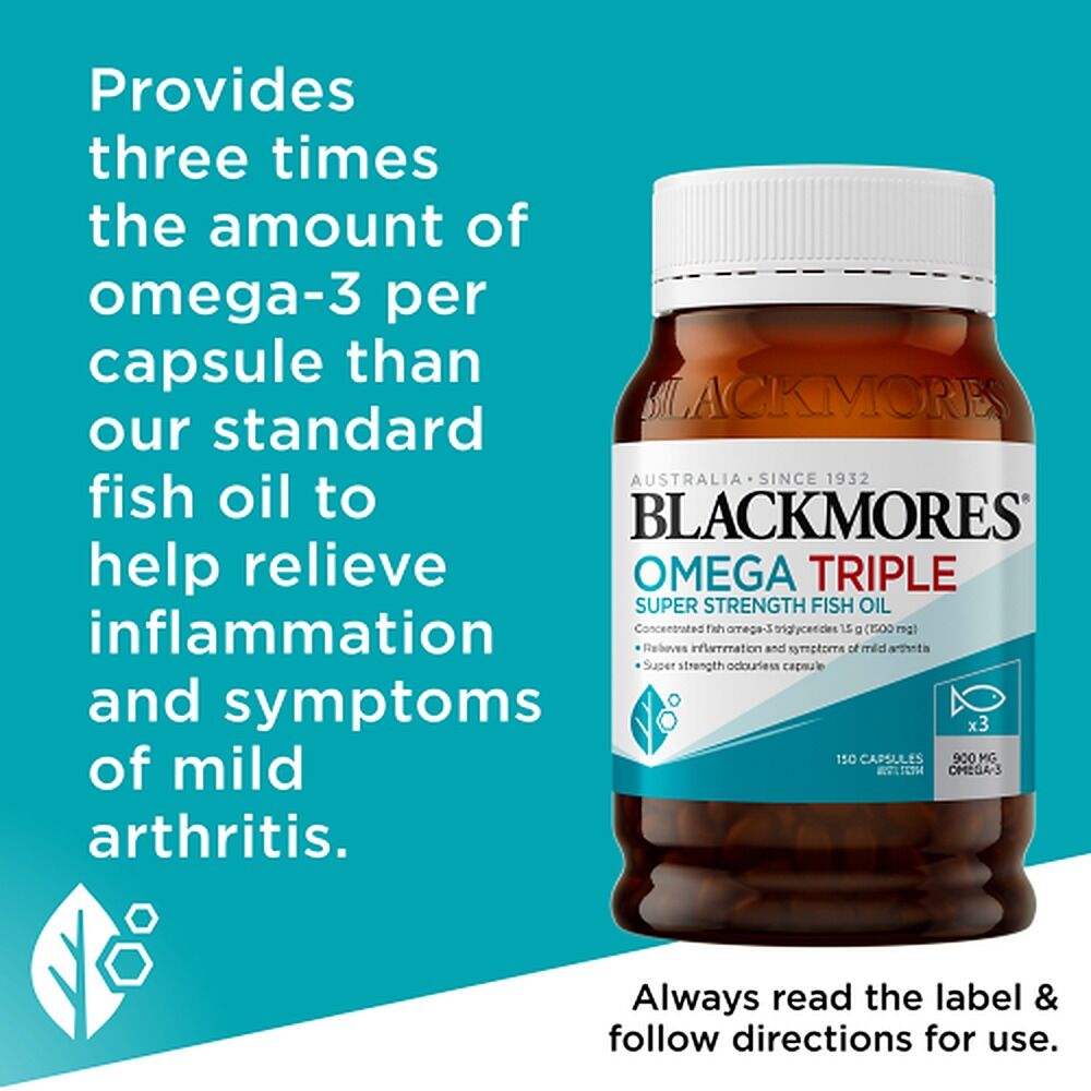 Blackmores Omega Triple Super Strength Fish Oil 150 Capsules