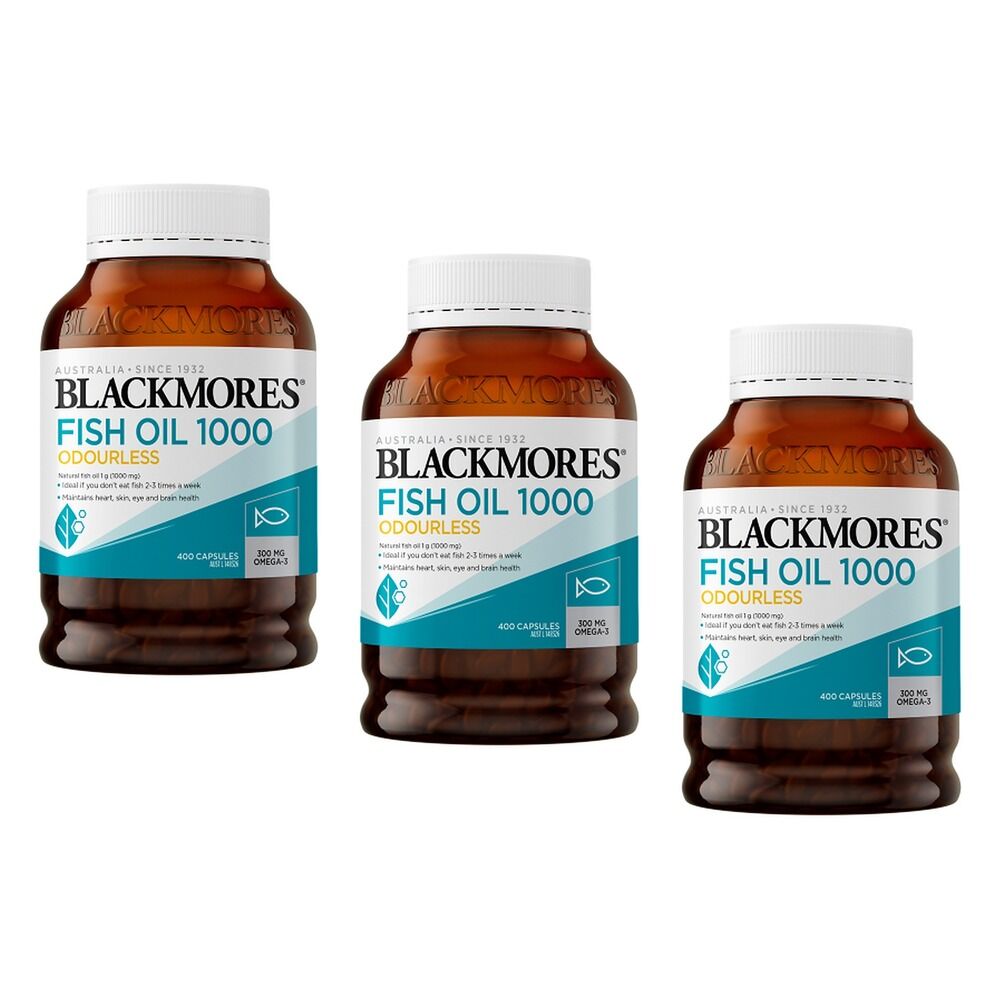 Blackmores Fish Oil 1000 Odourless 400 Capsules Pack of 3