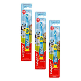 Colgate Kids Junior Bluey Toothbrush Extra Soft Pack of 3
