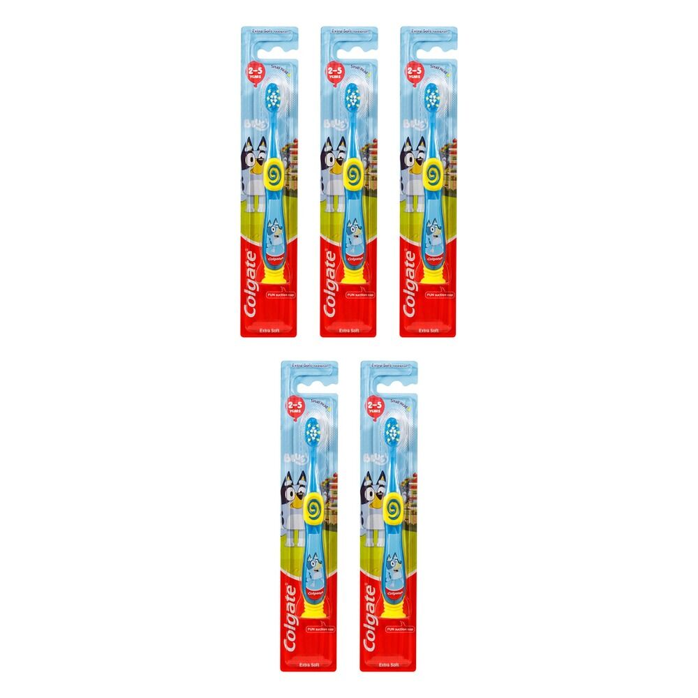 Colgate Kids Junior Bluey Toothbrush Extra Soft Pack of 5