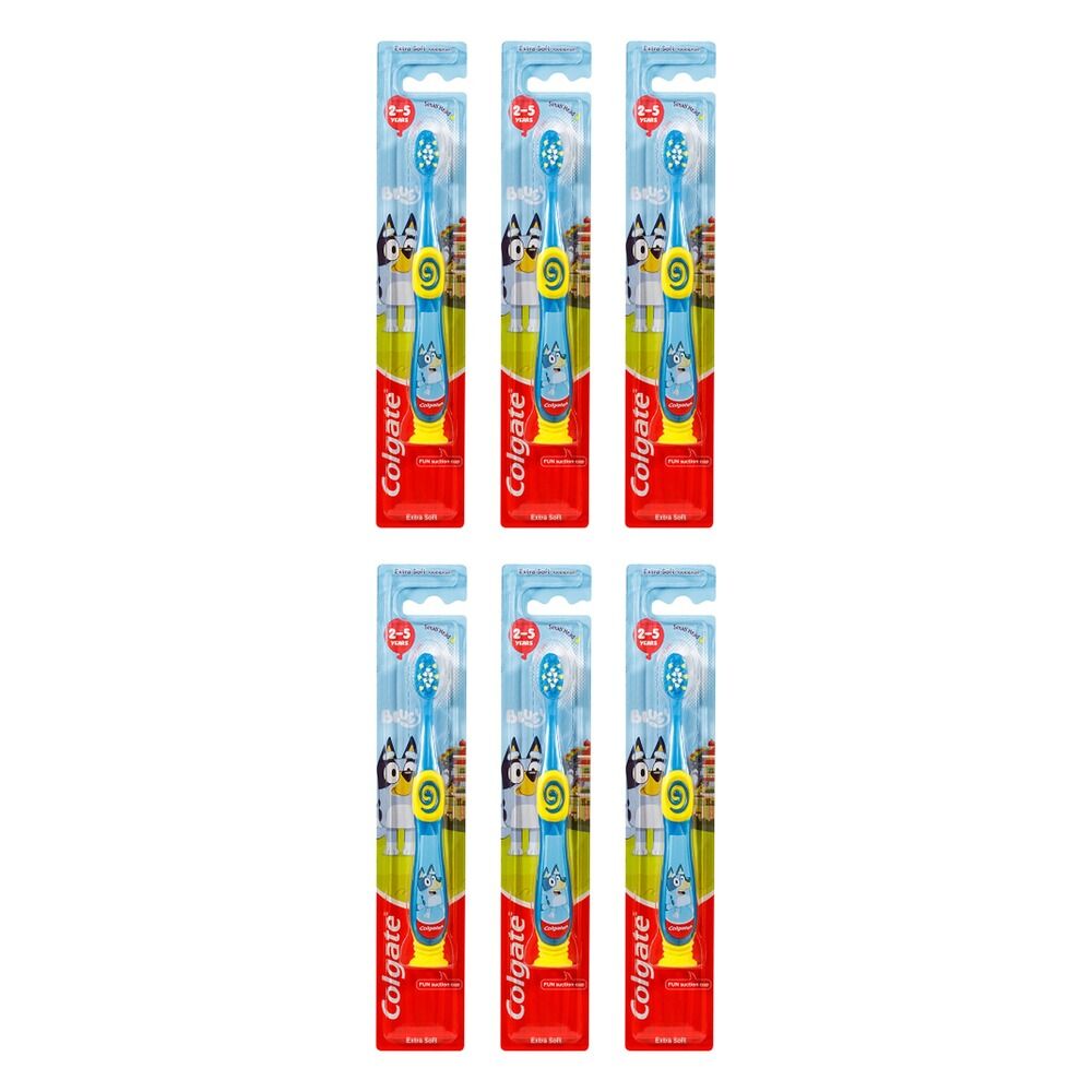 Colgate Kids Junior Bluey Toothbrush Extra Soft Pack of 6