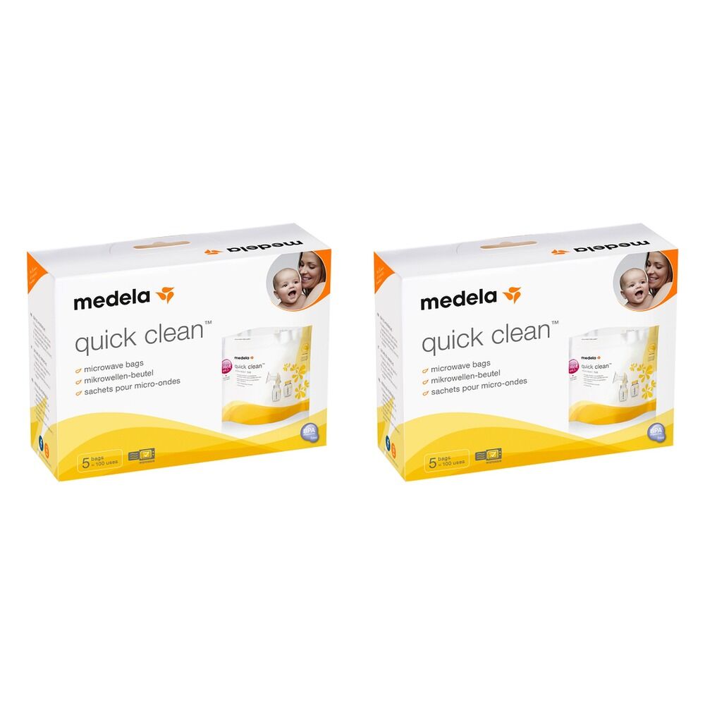 Medela Quick Clean Microwave Bags 5 Pack Bundle of 2