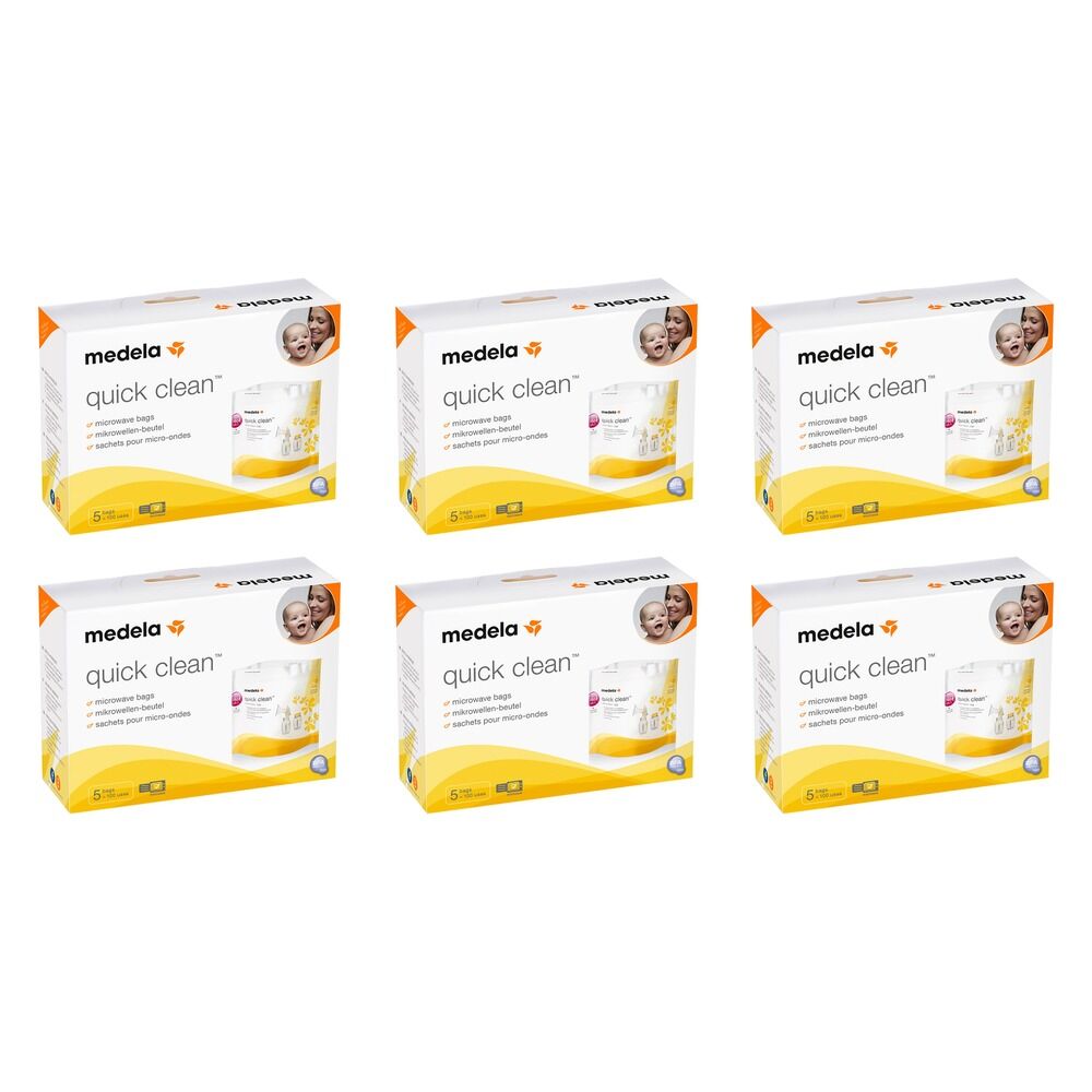Medela Quick Clean Microwave Bags 5 Pack Bundle of 6