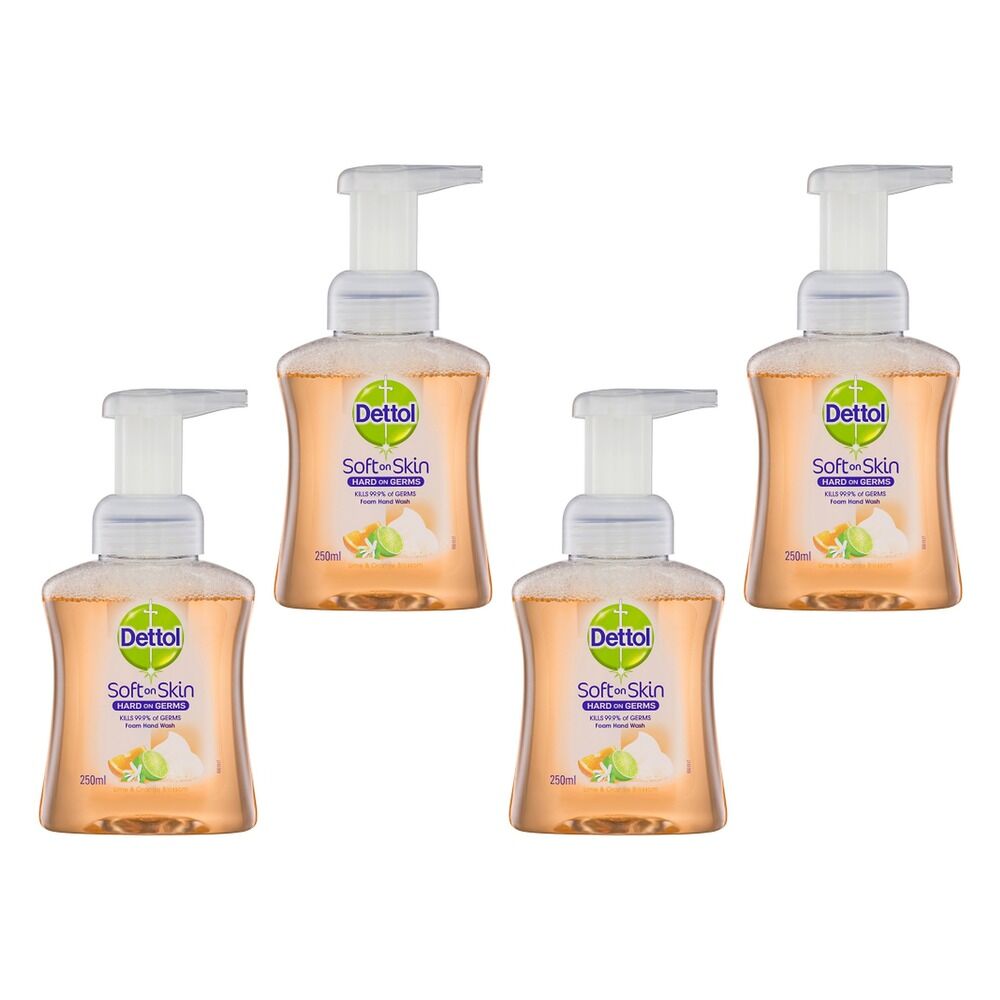 Dettol Foam Hand Wash Lime and Orange Blossom 250mL Pack of 4