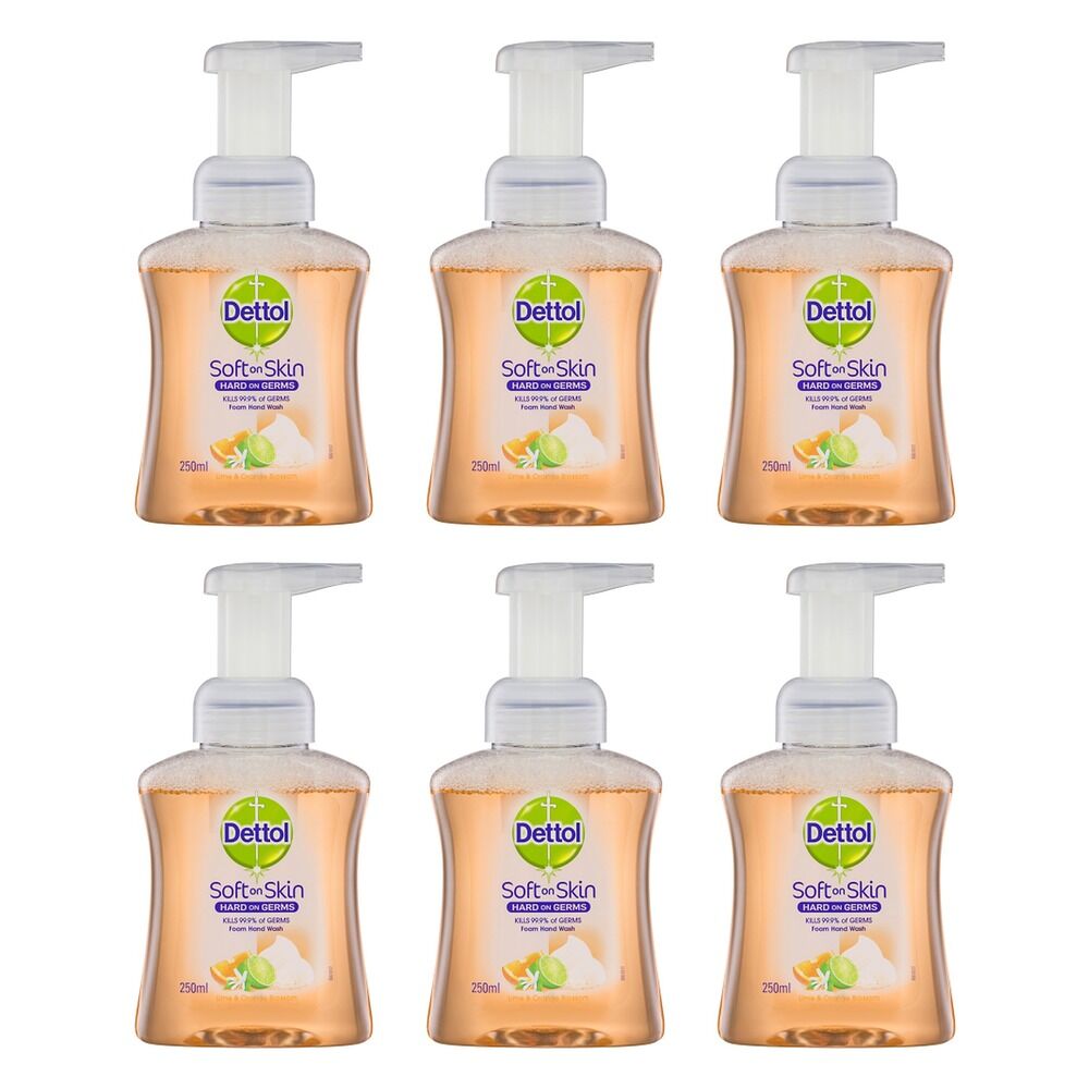 Dettol Foam Hand Wash Lime and Orange Blossom 250mL Pack of 6