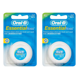 Oral-B Essential Waxed Dental Floss Mint 50m Pack of 2