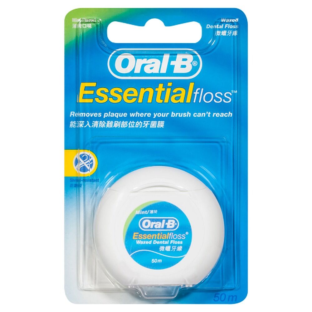Oral-B Essential Waxed Dental Floss Mint 50m