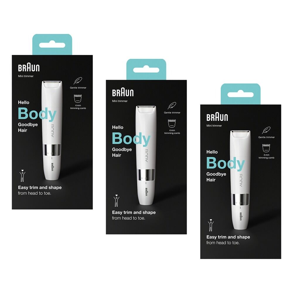 Braun Body Mini Trimmer BS1000 Pack of 3