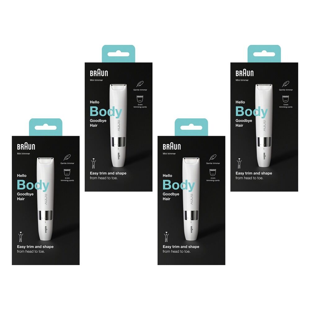Braun Body Mini Trimmer BS1000 Pack of 4