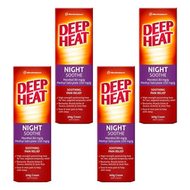 Deep Heat Night Soothe Pain Relief Cream 100g Pack of 4