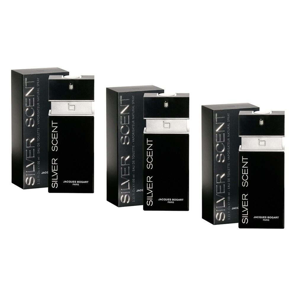 Jacques Bogart Silver Scent EDT 100mL Pack of 3