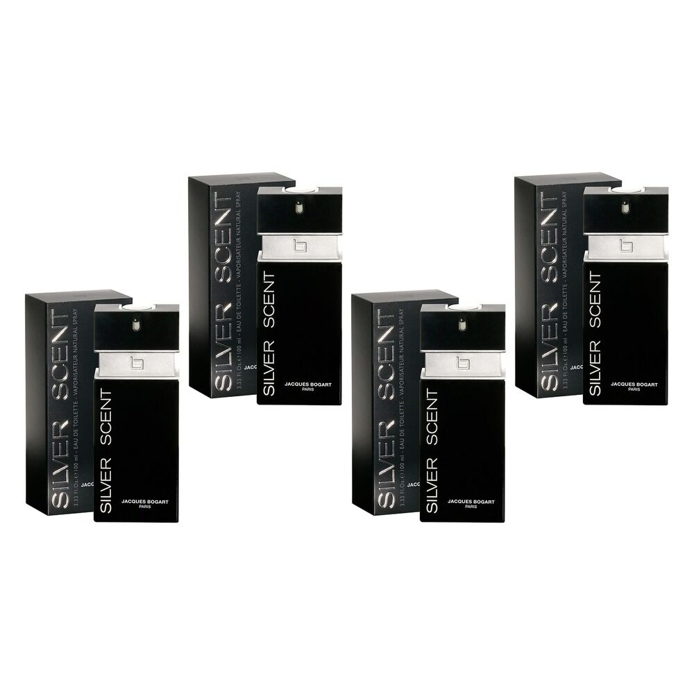 Jacques Bogart Silver Scent EDT 100mL Pack of 4