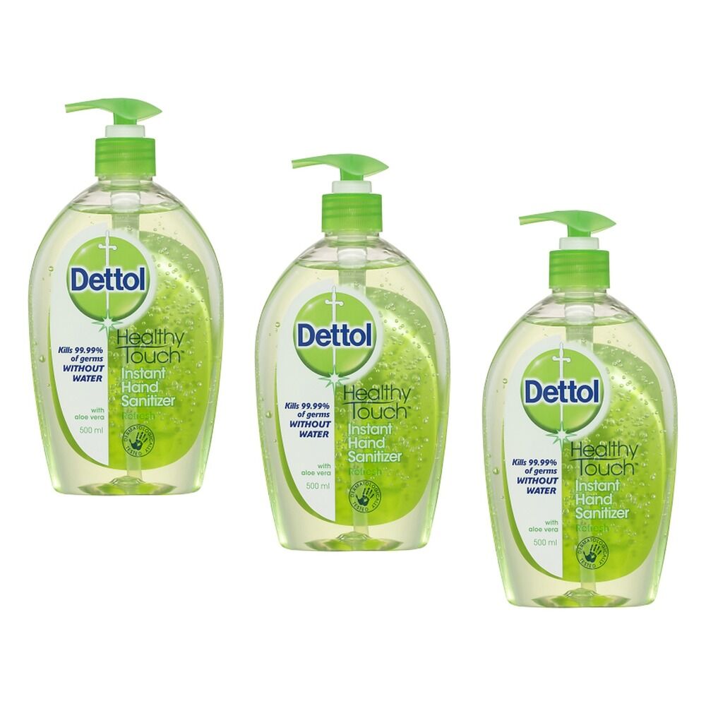 Dettol Healthy Touch Instant Hand Sanitiser Refresh 500mL Pack of 3