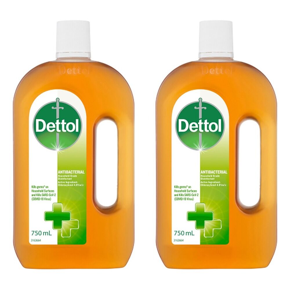Dettol Antiseptic Antibacterial Disinfectant Liquid 750mL Pack of 2