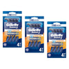 Gillette Sensor3 Comfort Disposable Razors 4 Pack Bundle of 3