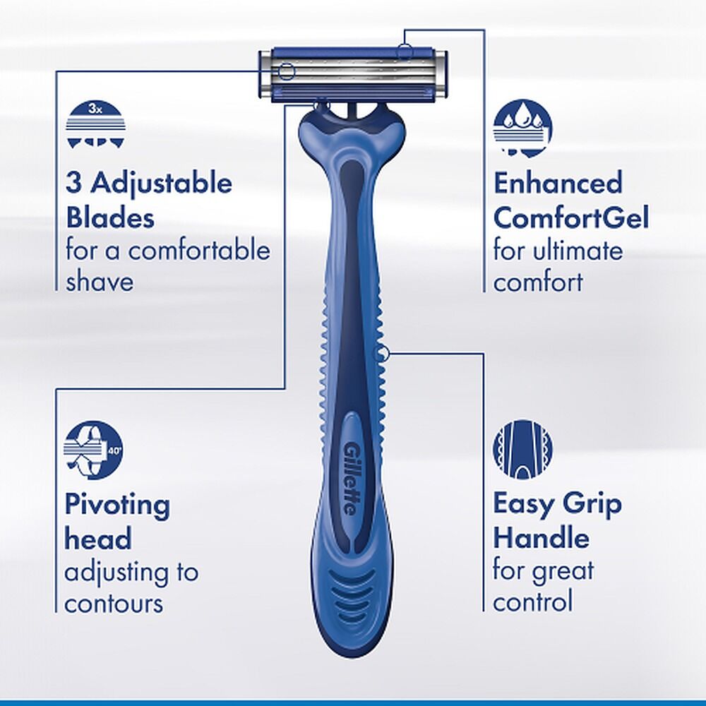 Gillette Sensor3 Comfort Disposable Razors 4 Pack