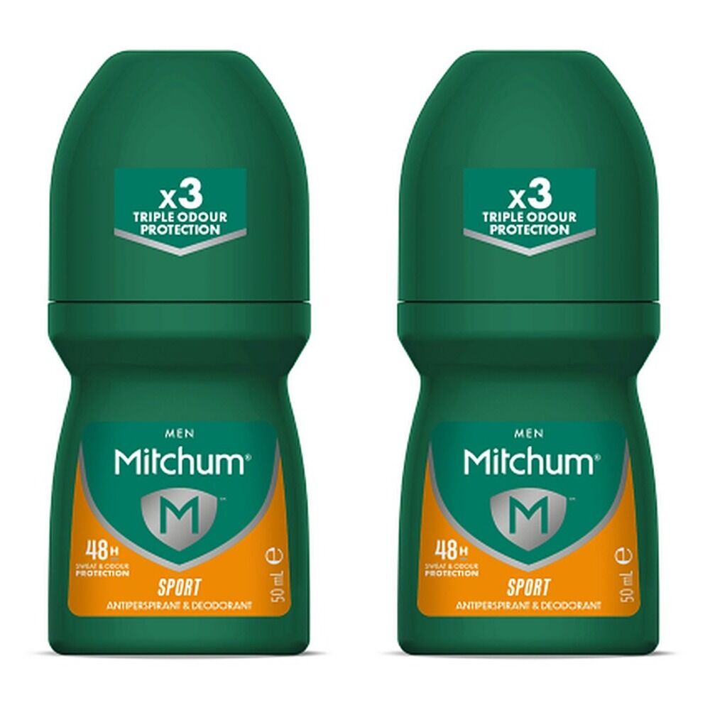 Mitchum Men Antiperspirant Roll-On Deodorant Sport 50mL Pack of 2