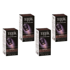 Toppik Hair Building Fibres Medium Brown 12g Pack of 4