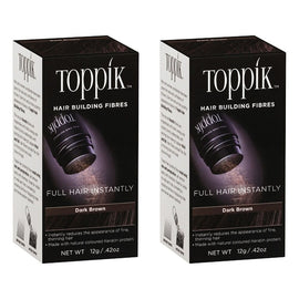Toppik Hair Building Fibres Dark Brown 12g Pack of 2