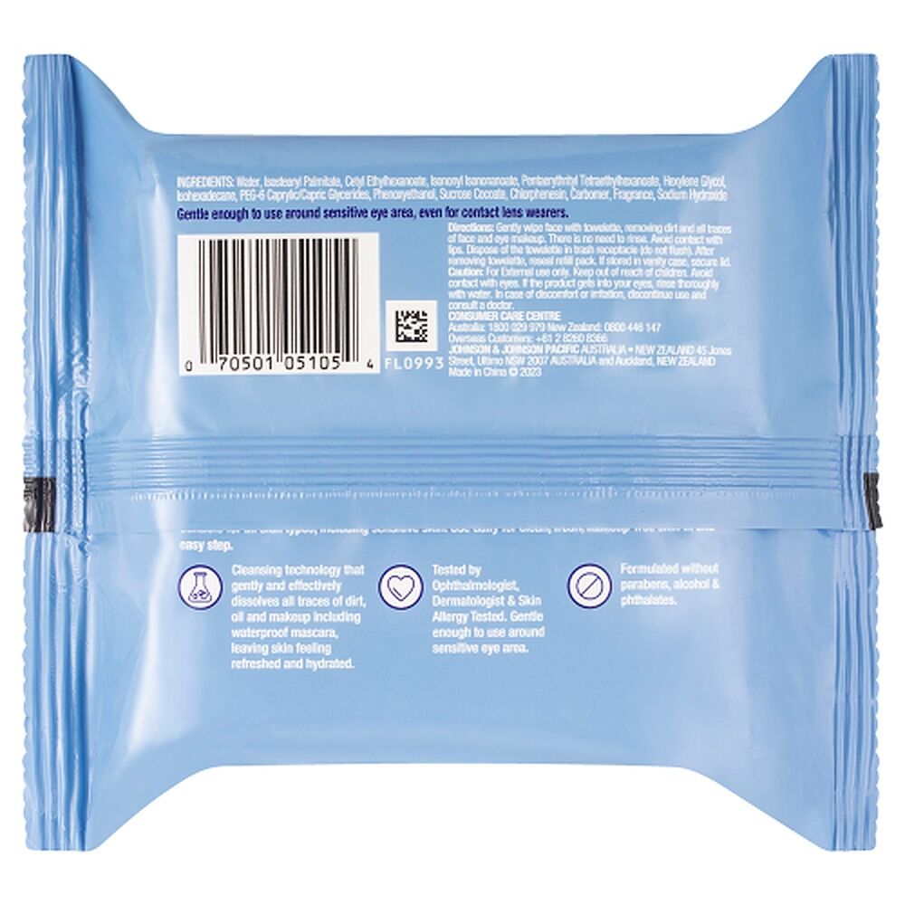 Neutrogena Makeup Remover Cleansing Towelettes 25 Wipes
