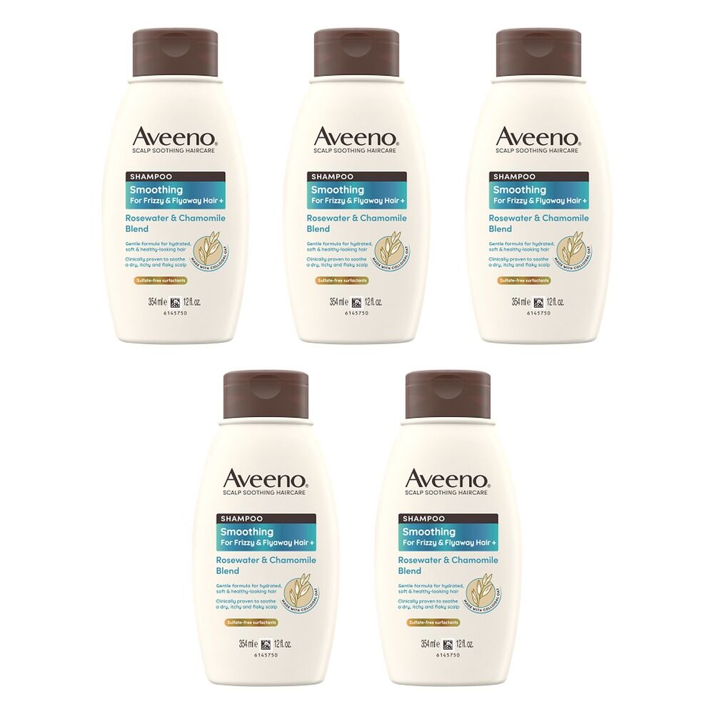 Aveeno Rose Water & Chamomile Shampoo for Dry Hair 354mL Pack of 5