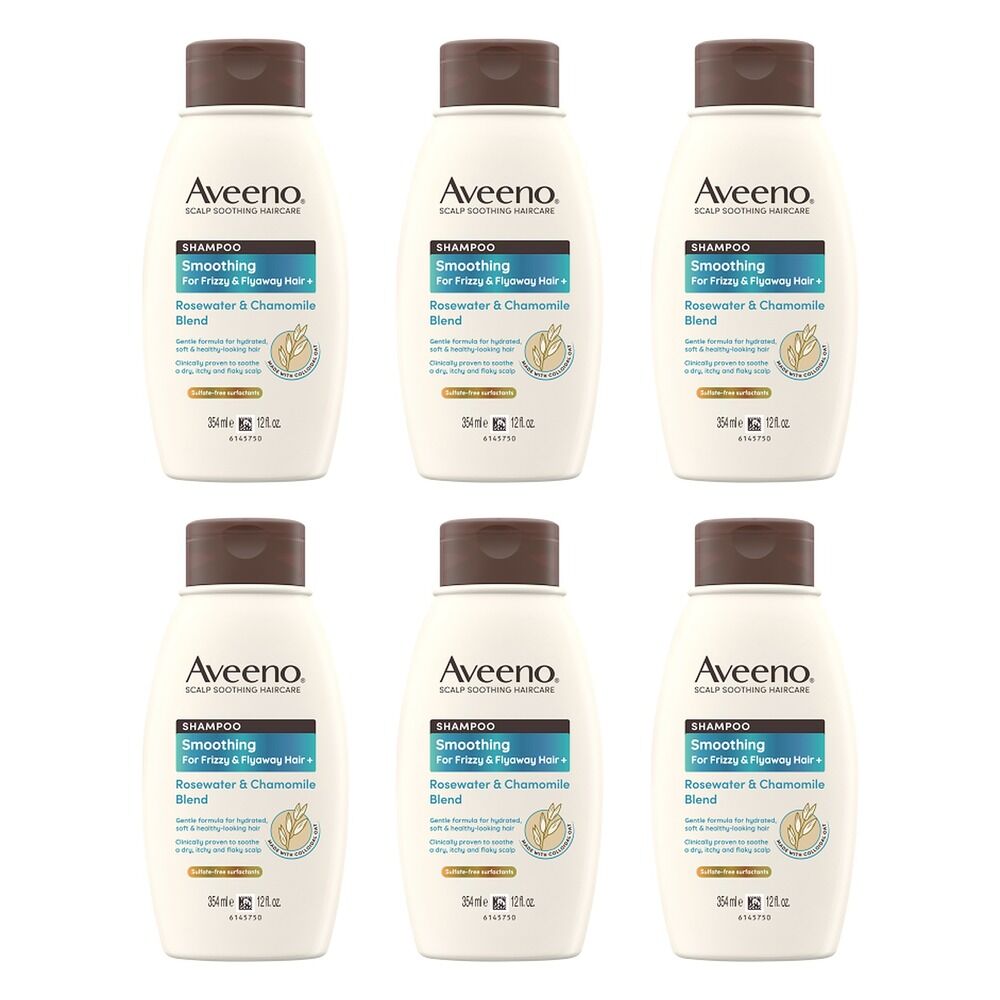 Aveeno Rose Water & Chamomile Shampoo for Dry Hair 354mL Pack of 6