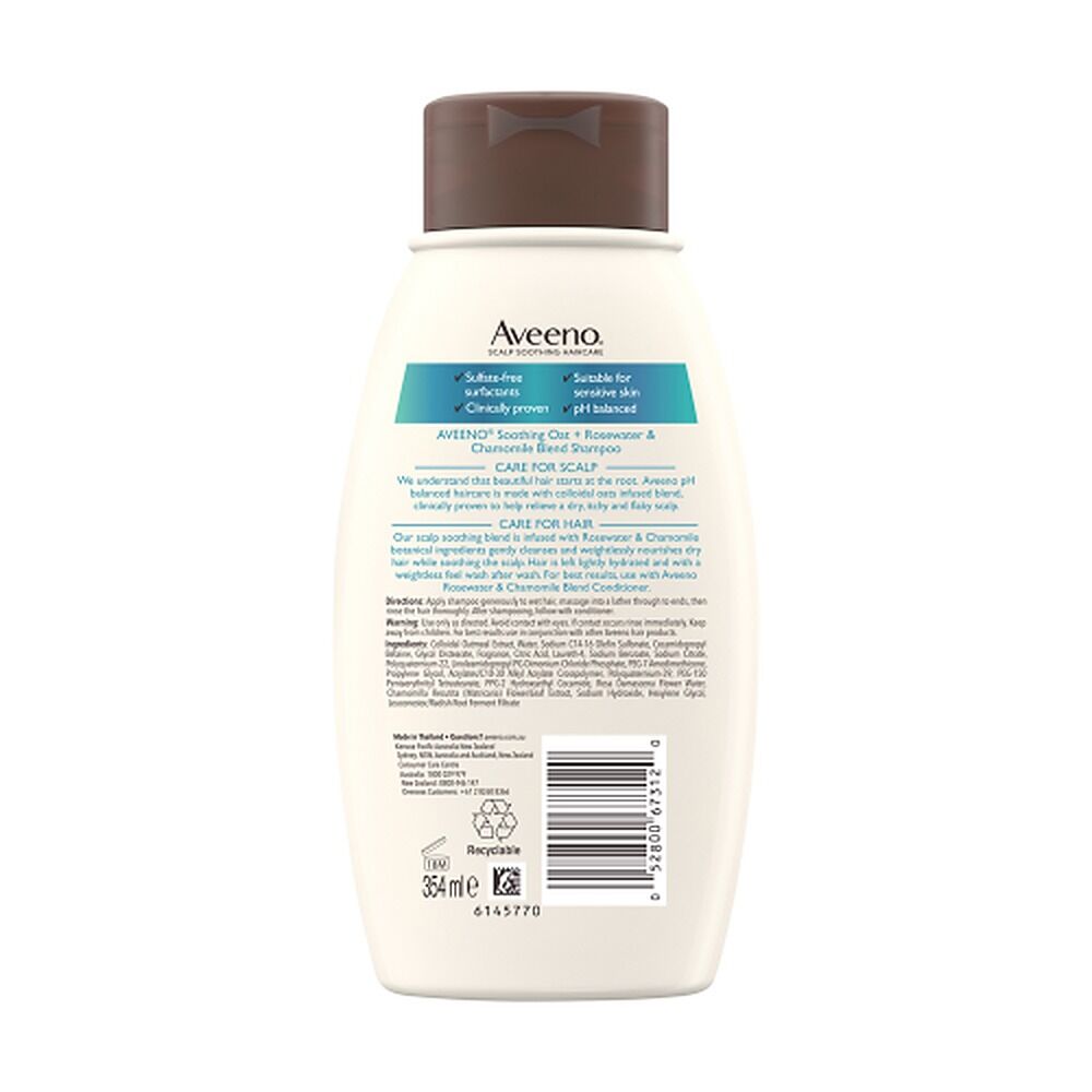 Aveeno Rose Water & Chamomile Shampoo for Dry Hair 354mL