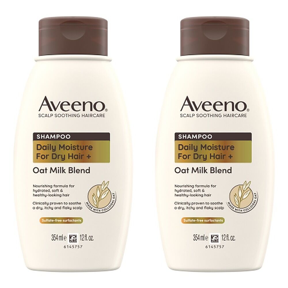 Aveeno Oat Milk Blend Moisturising Shampoo for Dry & Damaged Hair Pack of 2