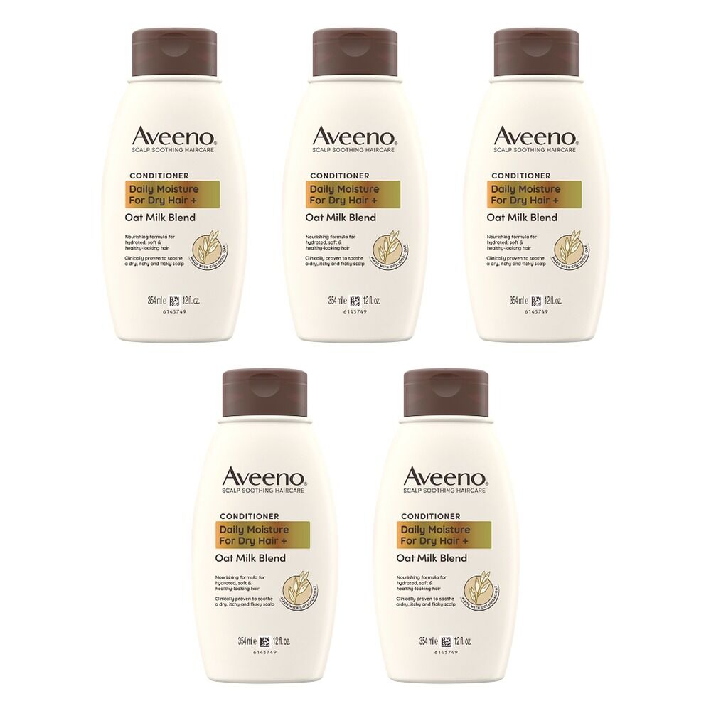 Aveeno Oat Milk Blend Moisturising Conditioner for Dry & Damaged Hair Pack of 5