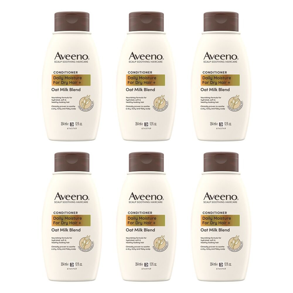 Aveeno Oat Milk Blend Moisturising Conditioner for Dry & Damaged Hair Pack of 6