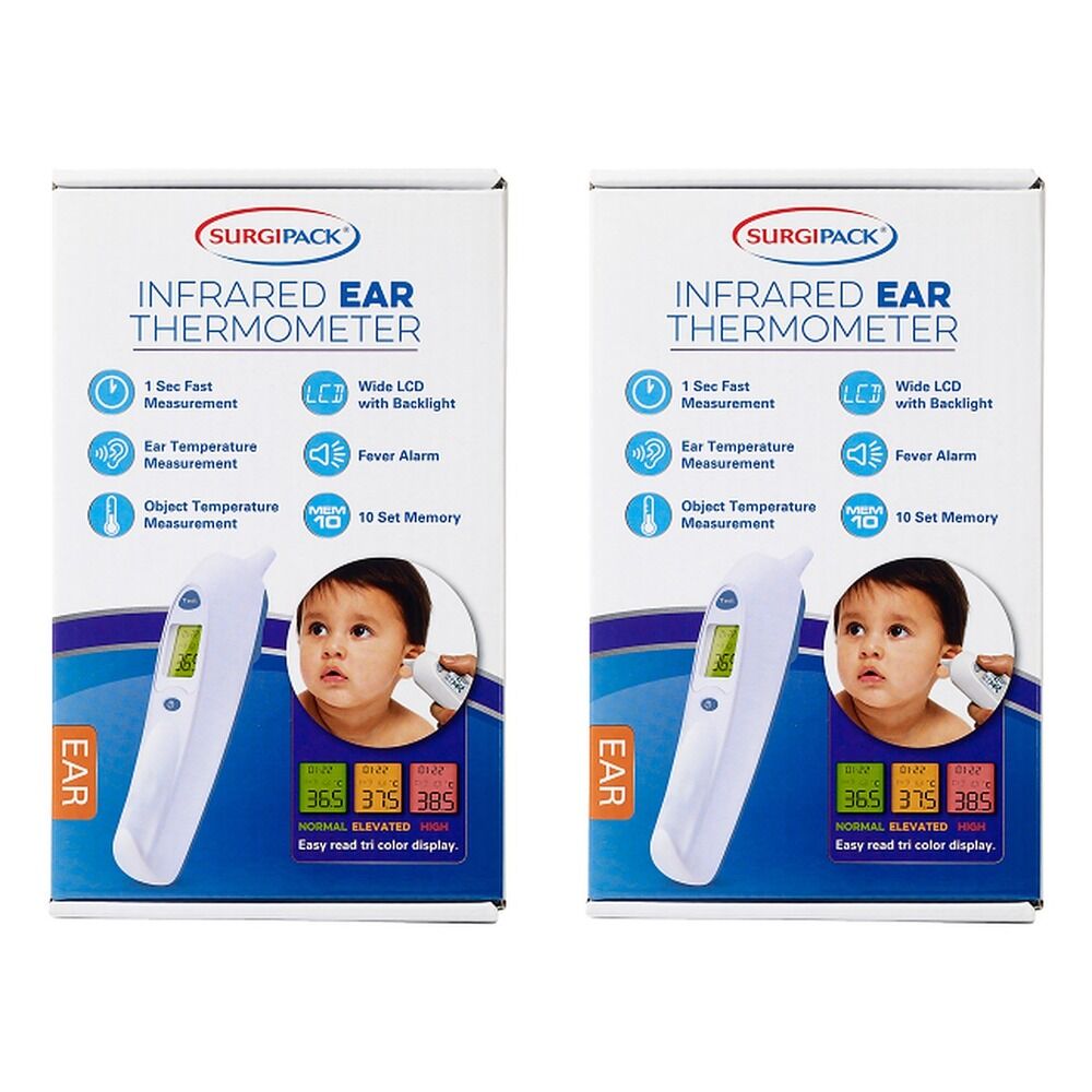 SurgiPack Infrared Ear Thermometer Pack of 2