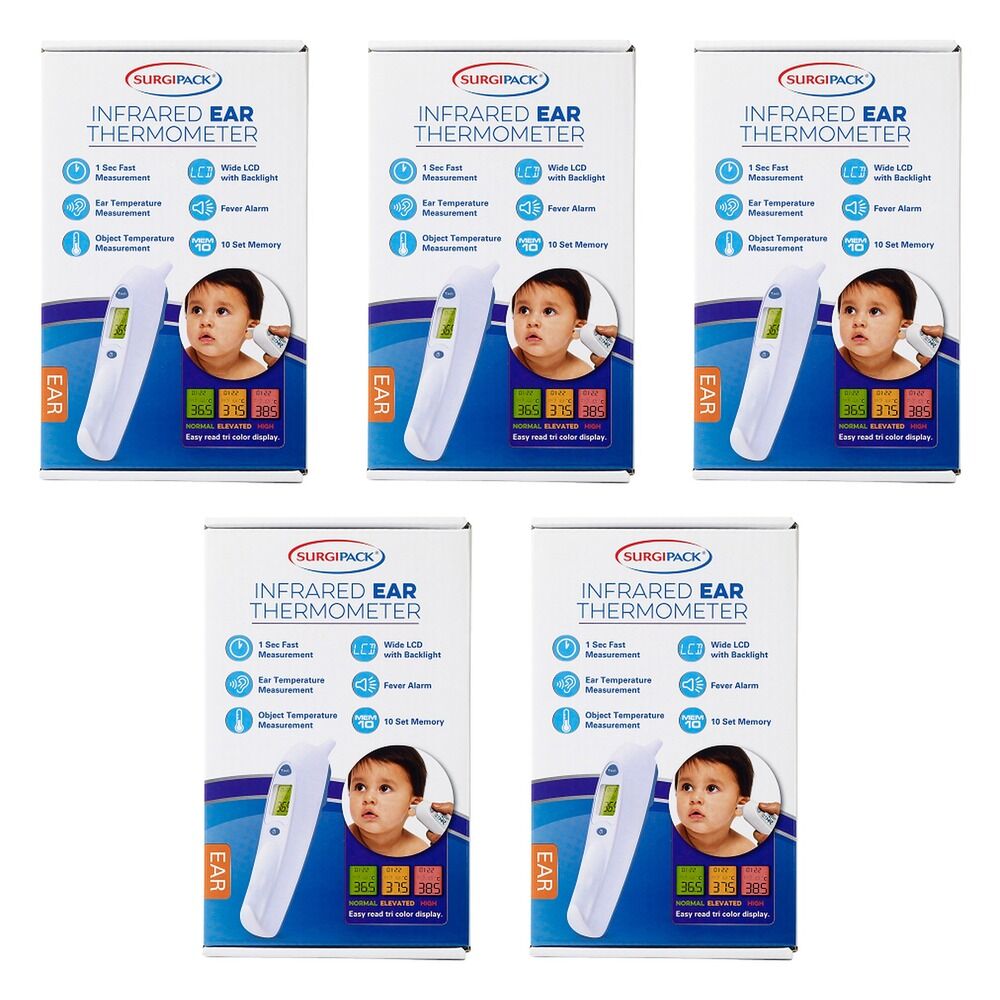 SurgiPack Infrared Ear Thermometer Pack of 5