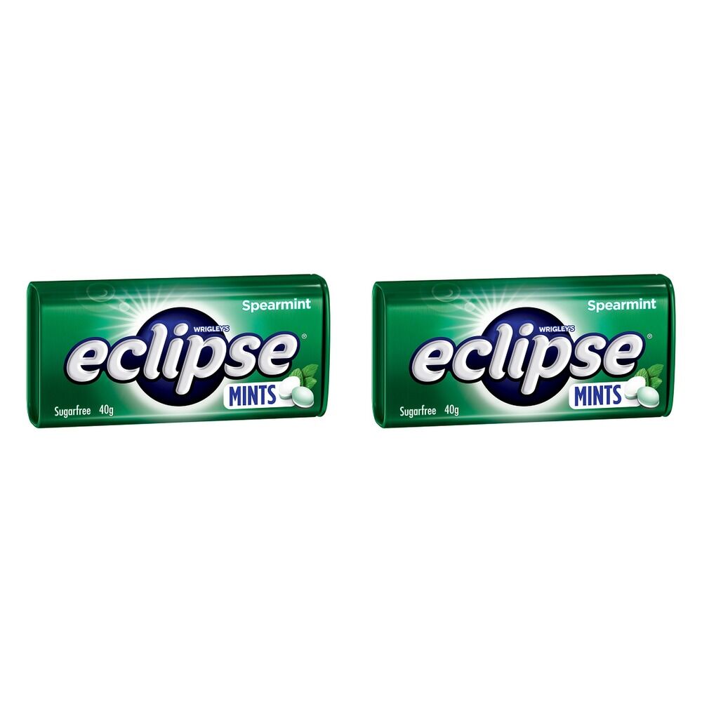 Eclipse Spearmint Sugar Free Mints 40g x 12 Bundle of 2