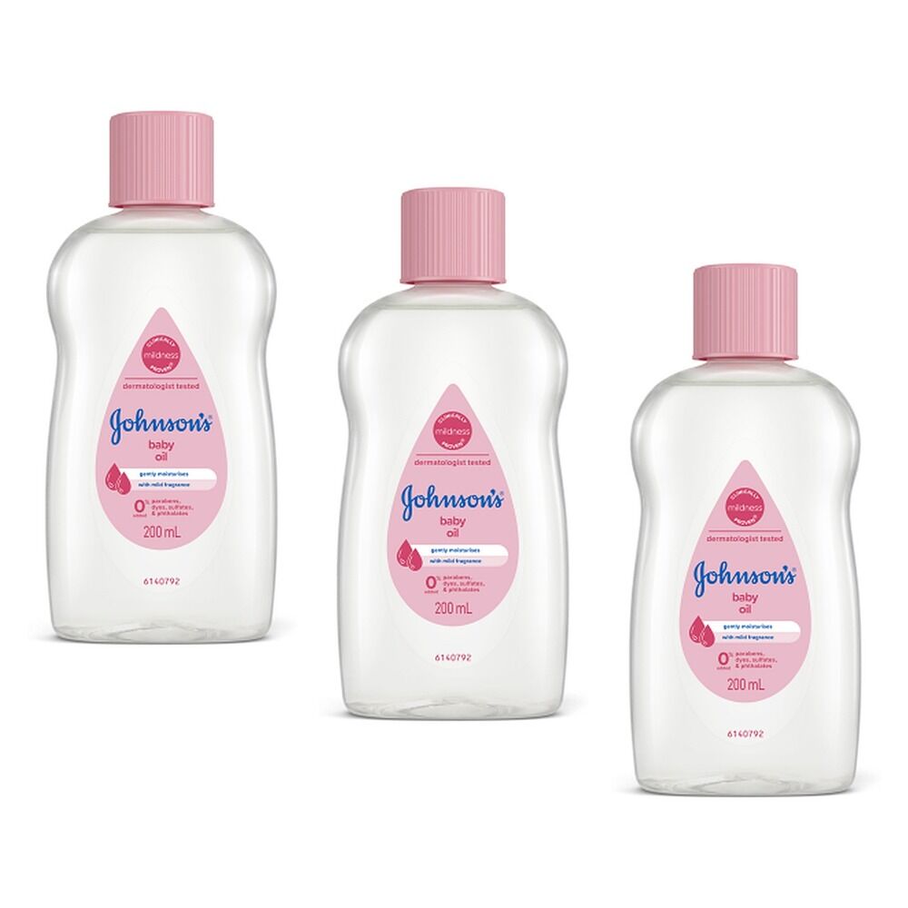 Johnson's Baby Oil 200mL Pack of 3