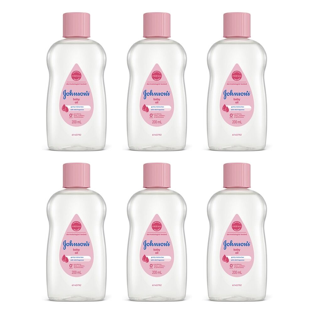 Johnson's Baby Oil 200mL Pack of 6