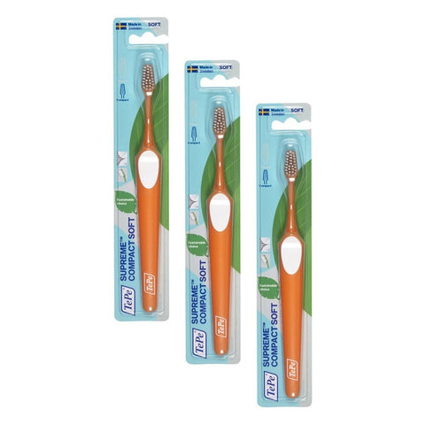 TEPE Supreme Compact Soft Toothbrush Pack of 3