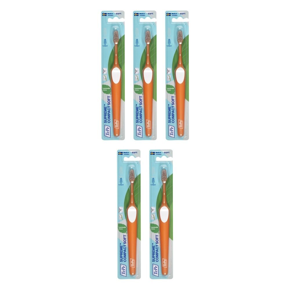 TEPE Supreme Compact Soft Toothbrush Pack of 5