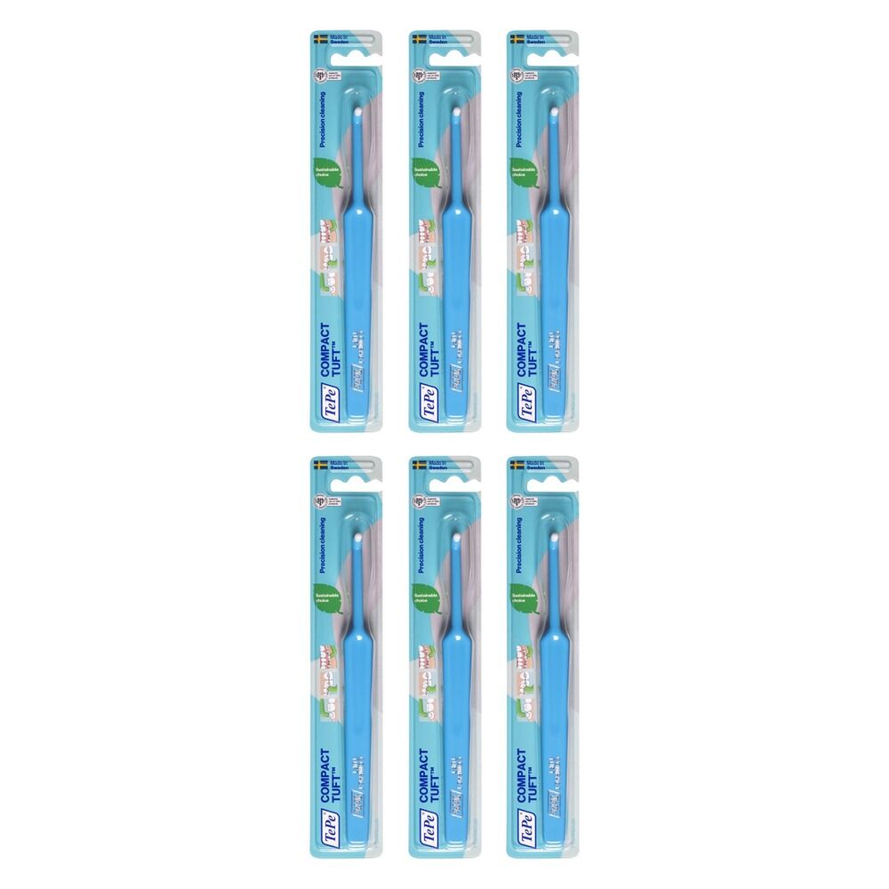 TEPE Compact Tuft Toothbrush Pack of 6