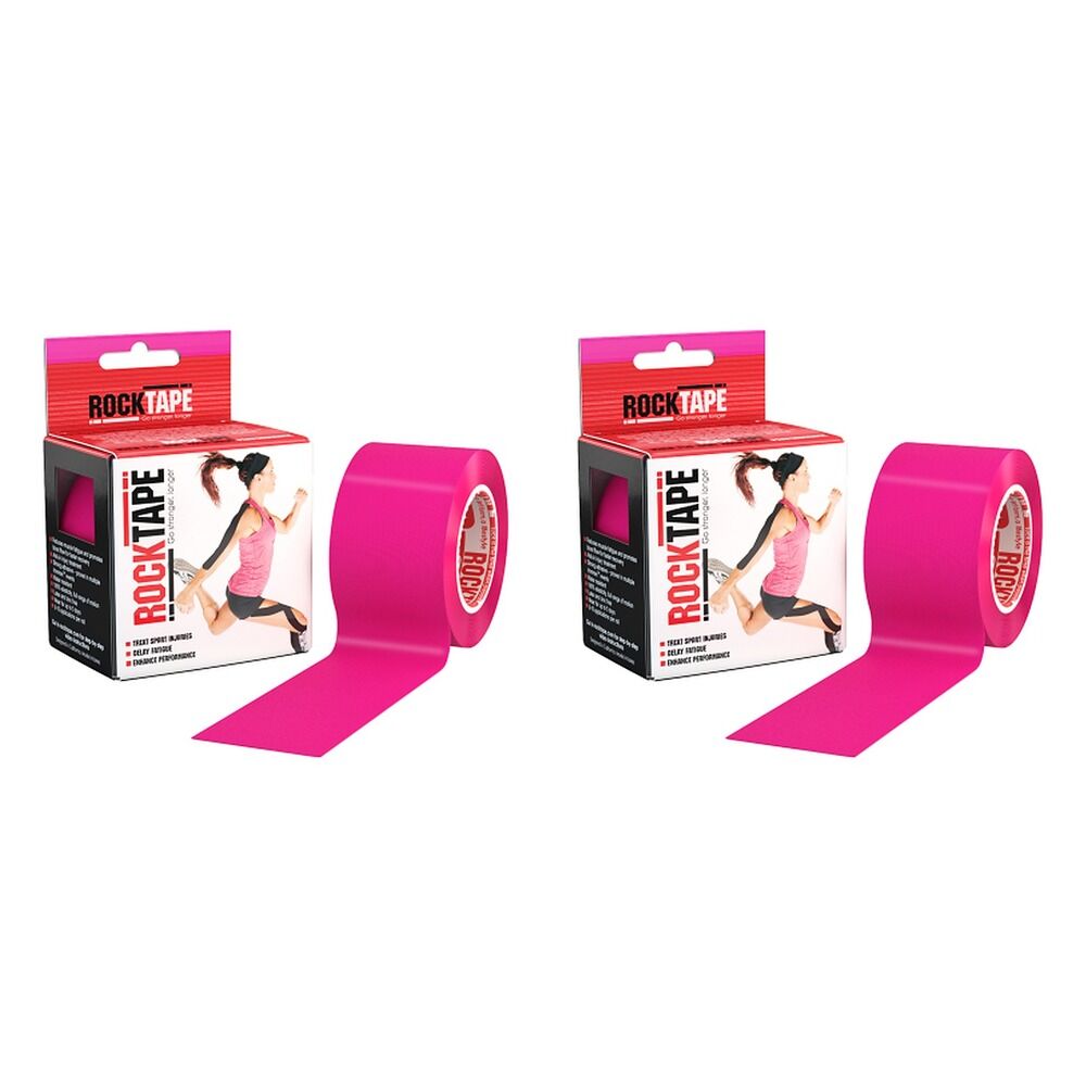 RockTape Sports Tape Pink 5cm x 5m Pack of 2